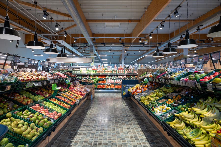 Frisches Obst im Supermarkt in Berlin